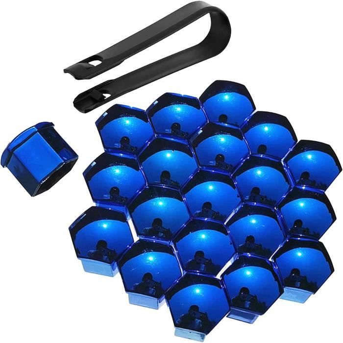 20 Pièces Cache-Écrous De Roue 17 Mm - Capuchons Protection Universels Noir - Anti-poussière & Antivol