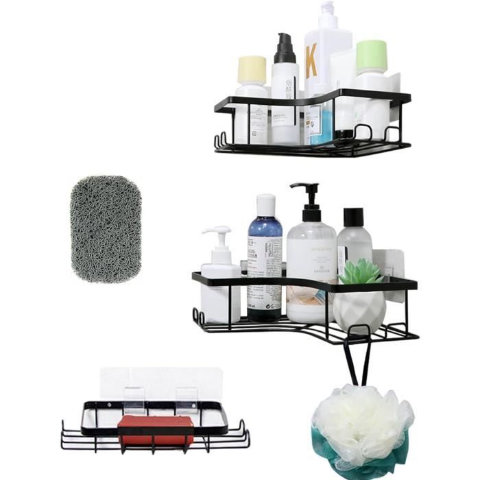 Étagère De Douche D'angle à 3 Niveaux Support De Rangement Pour Organisateur De Douche Mural