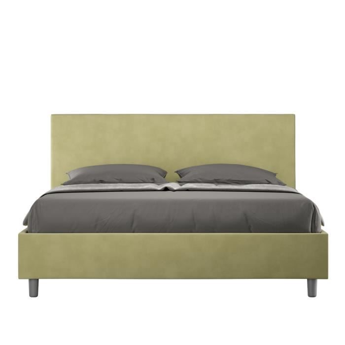 Lit coffre - Adele - 160x200 - Microfibre vert - 2 places - Contemporain Lit coffre - Adele - 160x200 - Microfibre vert - 2 places - Contemporain