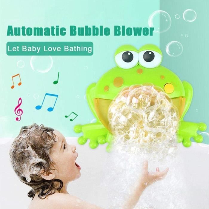 adapt/é aux Enfants de 1-5 Machine de soufflage Grenouille Bulle Automatique NaiCasy Jouets pour Le Bain de b/éb/é Grenouille Bubble 12 Musique Jouets Machine /à Bulles