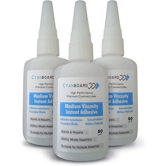 Super Glue Cyanoacrylate 50g – Colle Forte Instantanée – Adhérence Pro D4I6