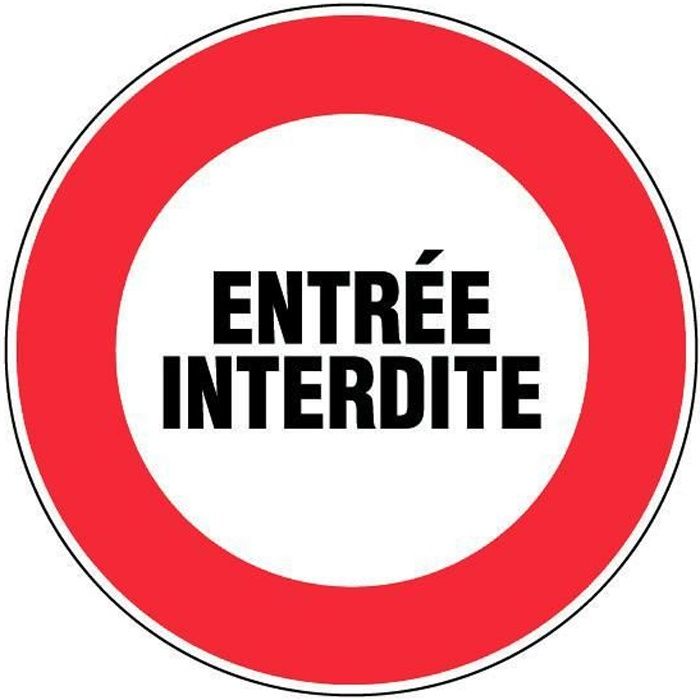 Panneau Signalétique Passage interdit 28cm Panneau Signalétique Passage interdit 28cm