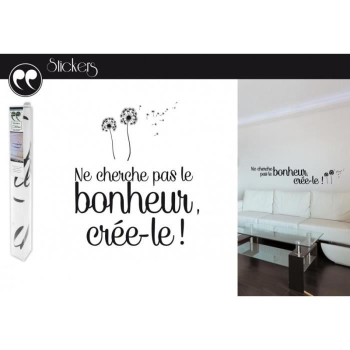 Stickers Citation Ne Cherche Pas Le Bonheur Cree Le Cdiscount Maison