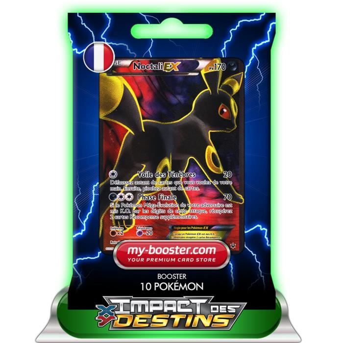 MEGA M NOCTALI EX Full Art 119124 170PV XY10 Impact des Destins Booster de 10 cartes Pokemon