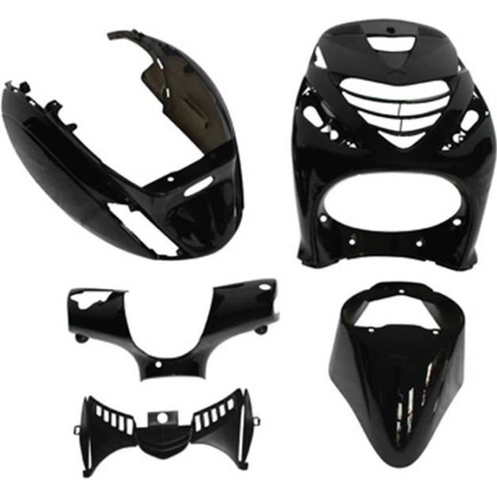 Kit carénage P2R pour scooter Piaggio 50 Zip SP 2020 5 pièces noir brillant