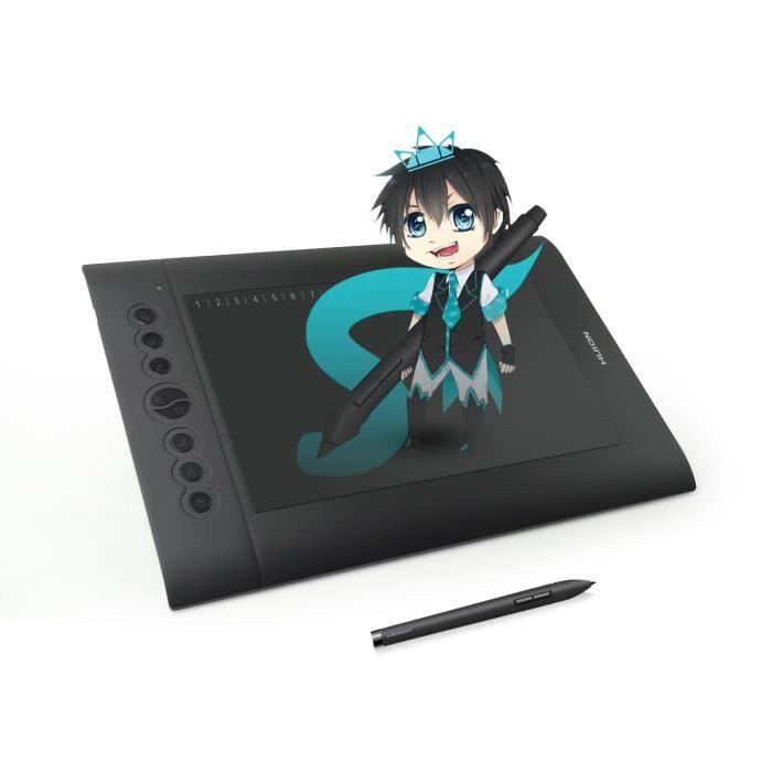 Huion H610 Pro Tablette Graphique Avec Stylet Rechargeable Pour Dessin Et Creations Professionnelles 25 4 Cm X 16cm 10 X 6 Prix Pas Cher Cdiscount
