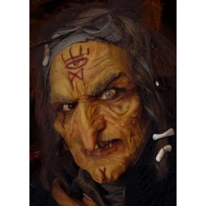 Application de maquillage sorcière prothèses visage
