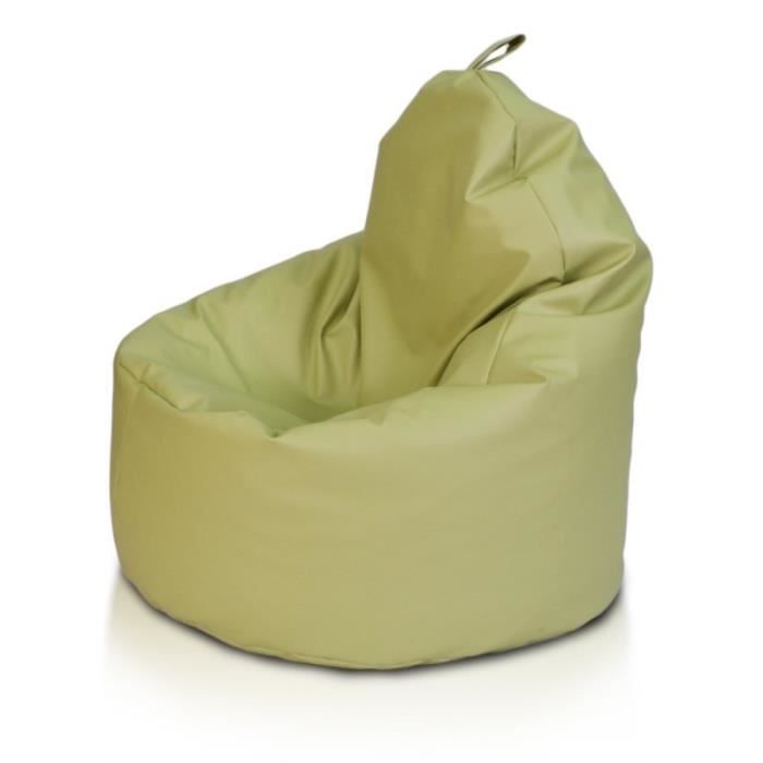 fauteuil pouf yoko cuir ecologique e1 olive
