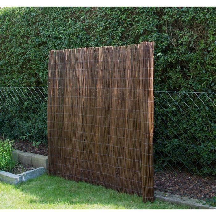 canisse en latte brun fonce 200 x 150 cm cdiscount jardin