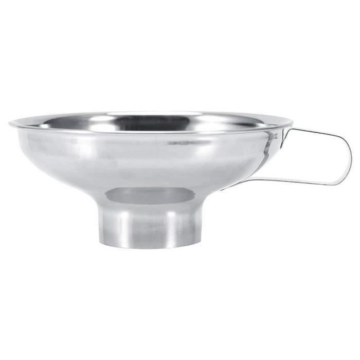 2 Entonnoirs à Confiture Inox + Filtre - Large Ouverture Pour Bocaux, Conserves, Huiles - Ustensile Cuisine