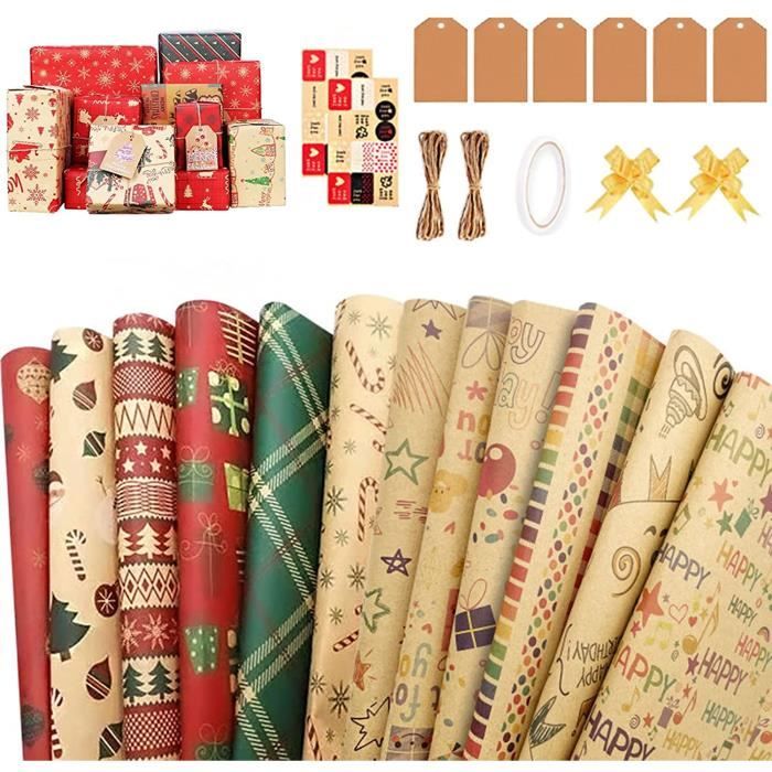 Papier d'emballage de Noël cadeau cadeau arbre Santa Wrap rouleau de Noël  décoratif A WI771 - Cdiscount Beaux-Arts et Loisirs créatifs