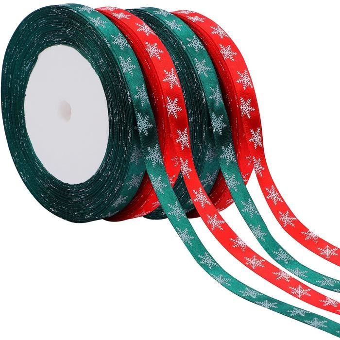 2 M Rouleau De Toile Jute Ruban Artisanal Flocon Neige Noël