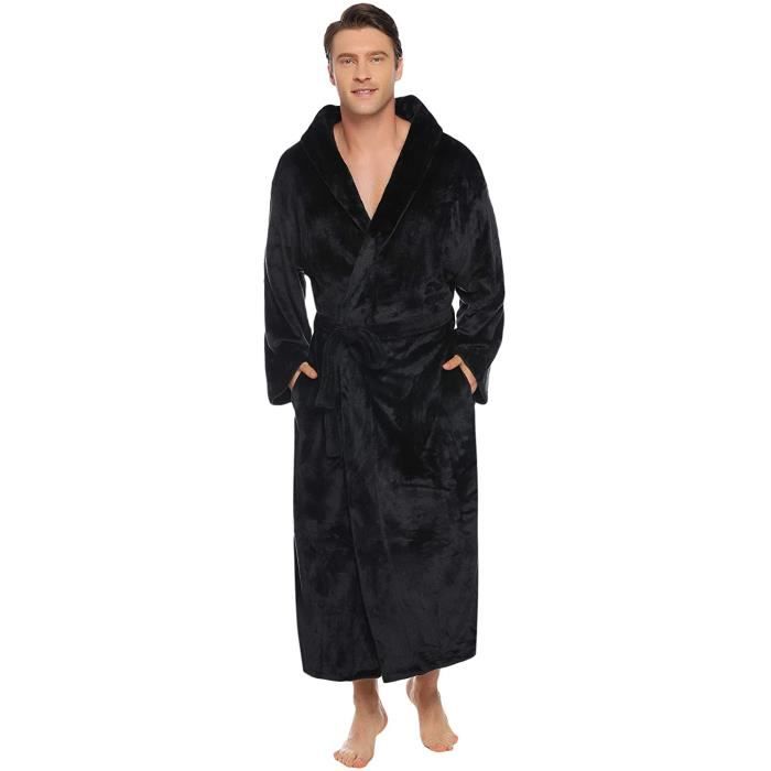 Peignoir homme polaire sale capuche