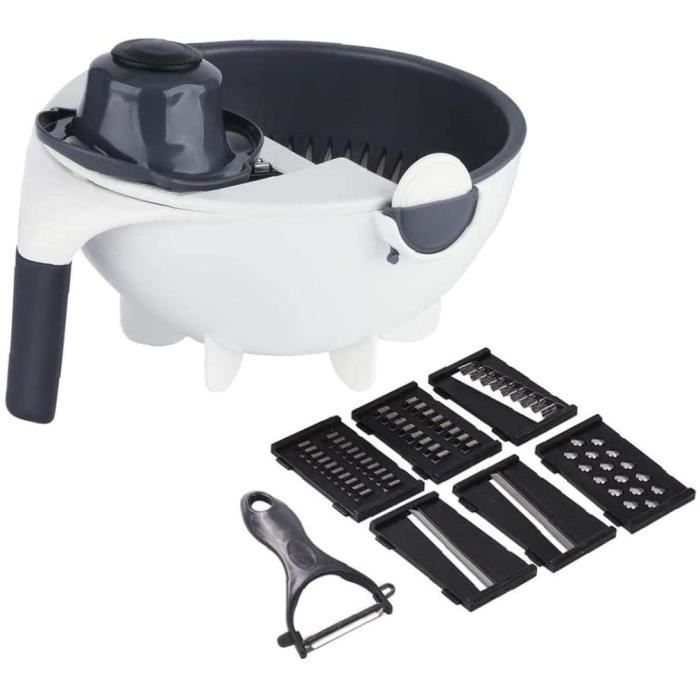 Hachoir à légumes de cuisine multifonctionnel 9 en 1, trancheur, panier de vidange en plastique, râpe, passoire, Mandoline, nouveau vendeur chaud
