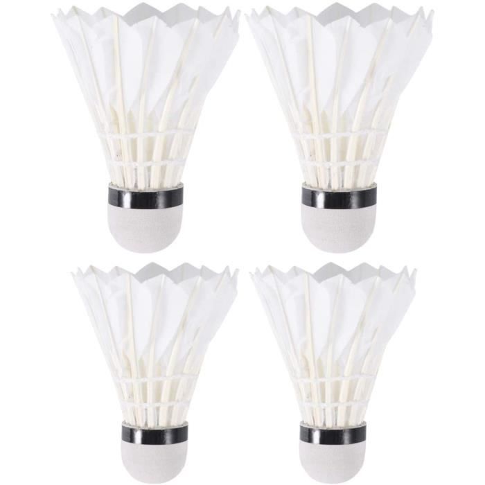 4 Pièces Volants Badminton LED Lumineux - Idéal Pour Jouer Le Soir Intérieur Et Extérieur