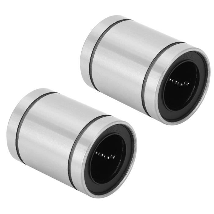 Lot de 2 roulements à billes linéaires LMK13UU avec bride carrée 13 x 23 x 32 mm avec bride. 