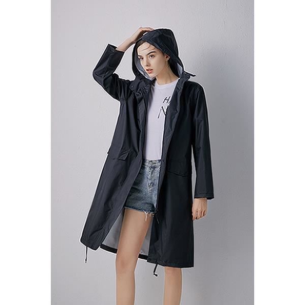 Grand Poncho Vinyle Noir Imperméable 200x127 Cm - 0,12 Mm - Pour Géocaching, Pluie