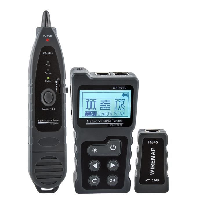 testeur de cable reseau multifonctionnel lcd testeur de fil verificateur poe testeur de tension et de courant poe en ligne avec te cdiscount jardin