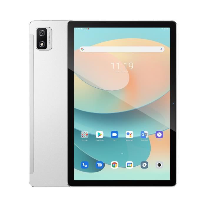 Tablette Tactile – Blackview Tab 12 – 10 – Sans Limite Stockage – 4Go +64GO – Double SIM -4G-WiFi – Android 11 -Octa core -Argent