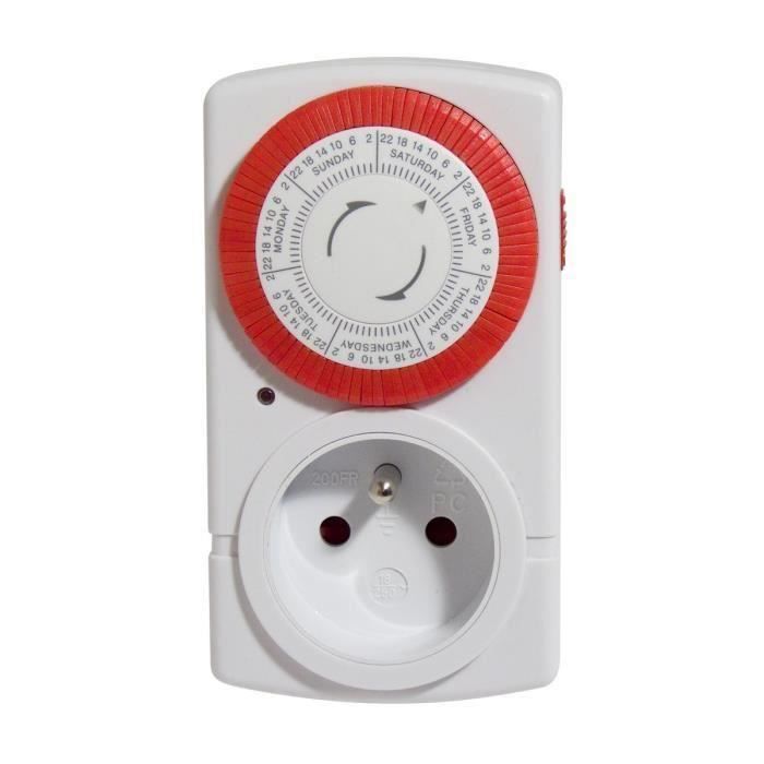 CHACON Programmateur mécanique hebdomadaire (Lot de 3)