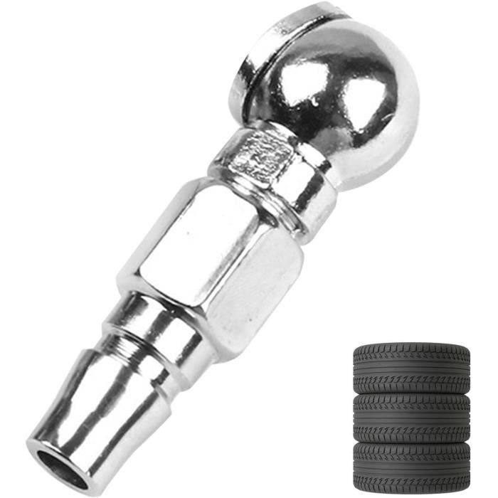 Mandrin Droit Gonfleur De Pneu Avec Manomètre - Buse En Acier Compatible Valves Européennes Et Japonaises - Pour Voiture - 3