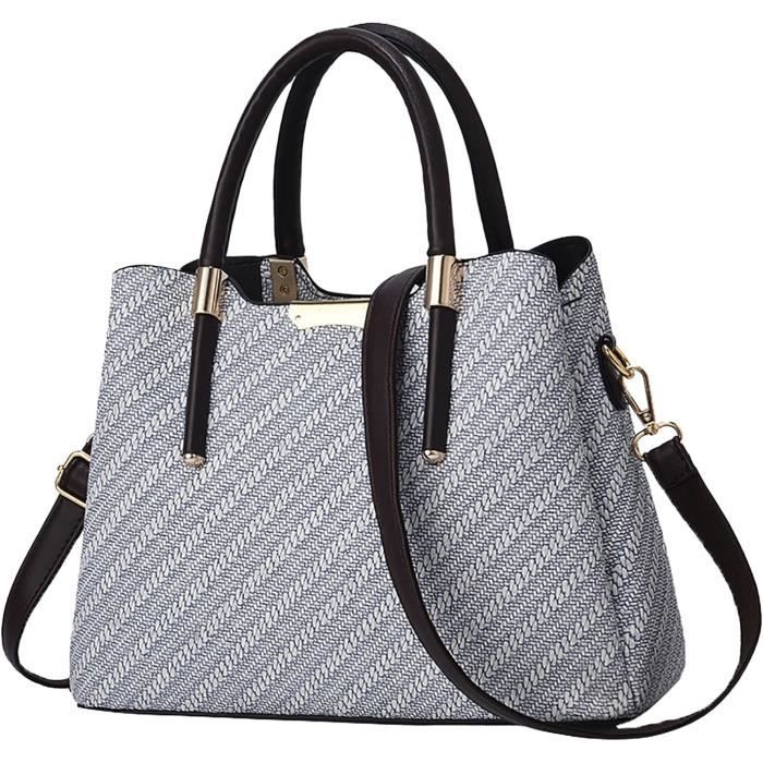 Sac à main de style britannique pour femme en cuir véritable avec poignée supérieure, brun, Fourre-tout