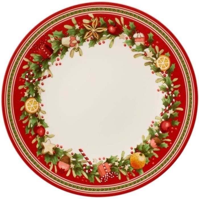 Winter Bakery Delight Assiette Plate, 27 Cm, Porcelaine Premium, Blanc ...