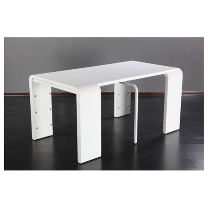 Table Console Extensible Lena Blanche Laque Achat Vente Console Extensible Table Console Extensible Lena Cdiscount