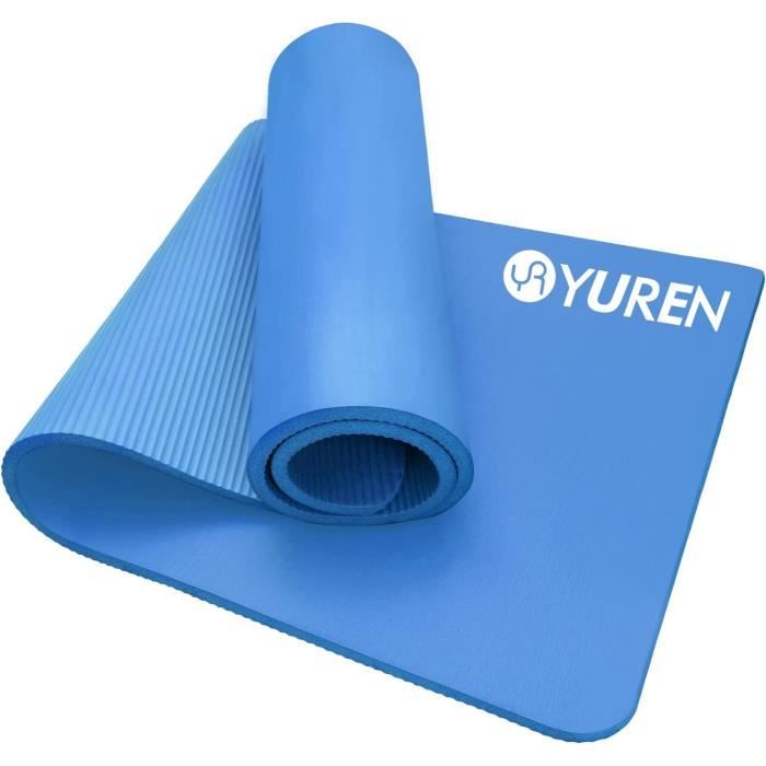 Tapis De Yoga Épais & Antidérapant Avec Sac - 173x61 Cm - Noir - Fitness, Pilates, Gym à Domicile