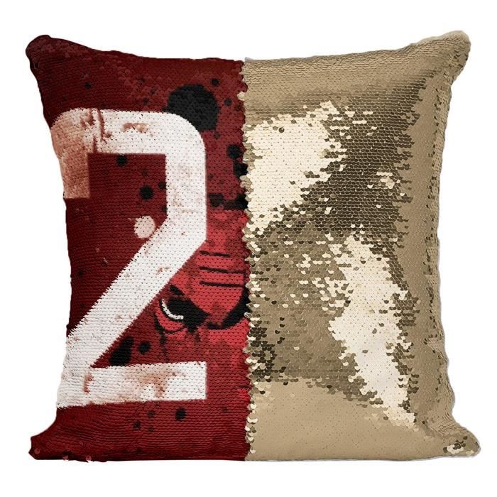 Coussin avec Housse Sequin Paillettes Dor Michael Jordan 23 Chicago Bulls Basket Superstar GOAT