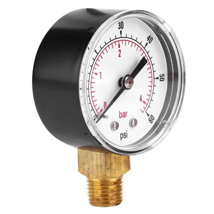 Jauge Combinée Température Et Pression 0-120°C / 0-10 Bar - Filetage 1/4 BSPT - Pour Systèmes Hydrauliques, Air