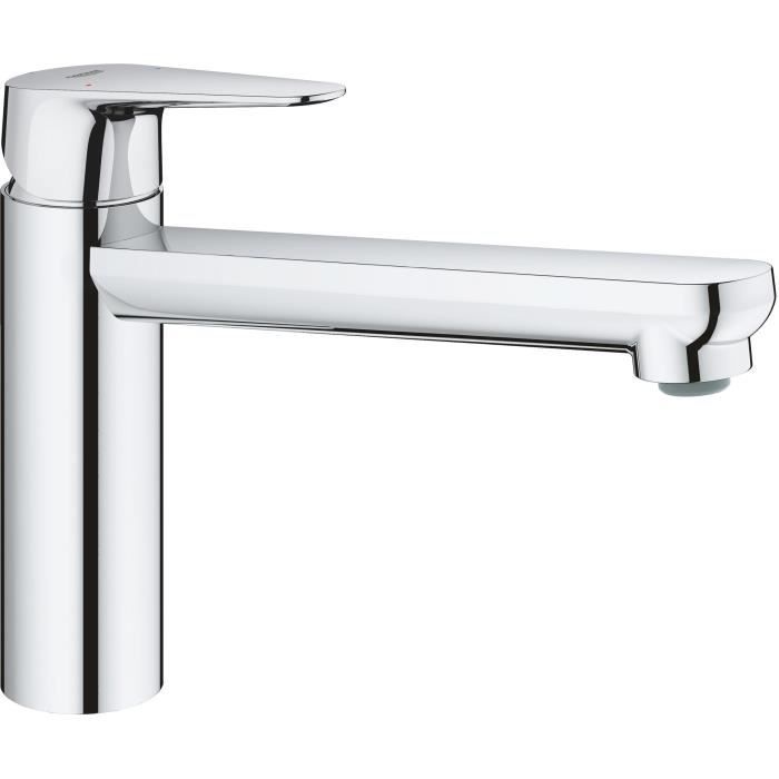 GROHE Robinet évier de cuisine Start curve mousseur économique deau sans tirette de vidage bonde de vidage incluses 31717000