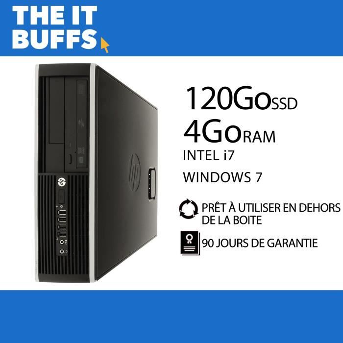 HP Elite 8200 I7 4Go RAM 120Go SSD Windows 7 Ordinateur de bureau Reconditionné - Hewlett-Packard reconditionné disponible sur Cdiscount Seconde Vie