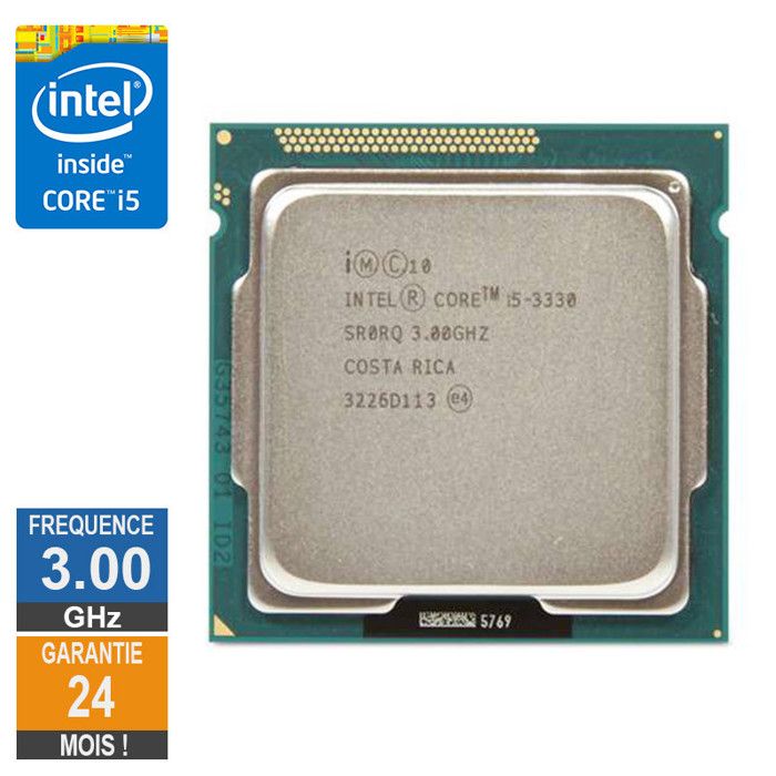 Vente Processeur PC Processeur Intel Core I5-3330 3GHz SR0RQ FCLGA1155 6Mo pas cher Vente Processeur PC Processeur Intel Core I5-3330 3GHz SR0RQ FCLGA1155 6Mo pas cher