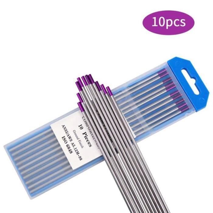 Lot De 10 électrodes En Tungstène à Pointe Rouge Pour Soudage TIG Remplacement Electrodes Pour Soudage A Arc Sous Argon Ensemble Aiguilles 2 96723610