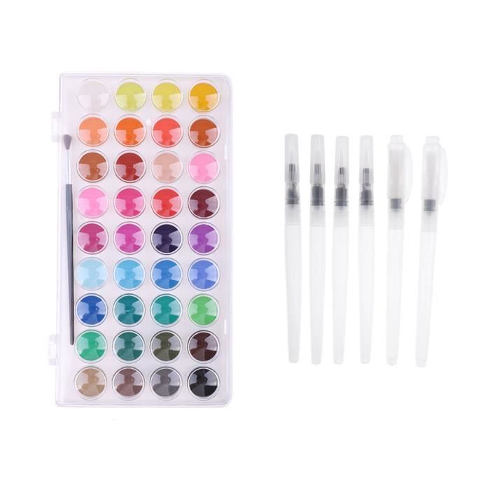 Set 24 Stylos Pinceaux Aquarelle CreativePeak - Pointe Souple + 2 Pinceaux Estompeurs - Pour Calligraphie Et Art
