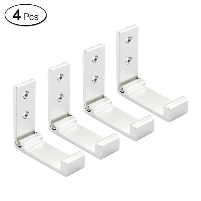 4pcs Crochet Pliant Crochet De Porte Manteau Pliable Pour