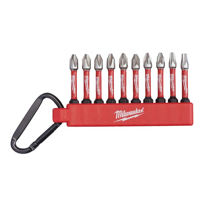 Coffret dembouts Shockwave Impact Duty MILWAUKEE 4932492939 avec mousqueton 10pcs