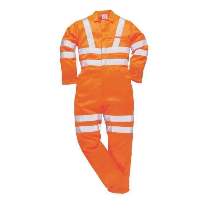 Combinaison De Travail Portwest Iona En Coton - Taille 4XL Orange - 8 Poches, Réfléchissante, Pour Chantier Ou Atelier