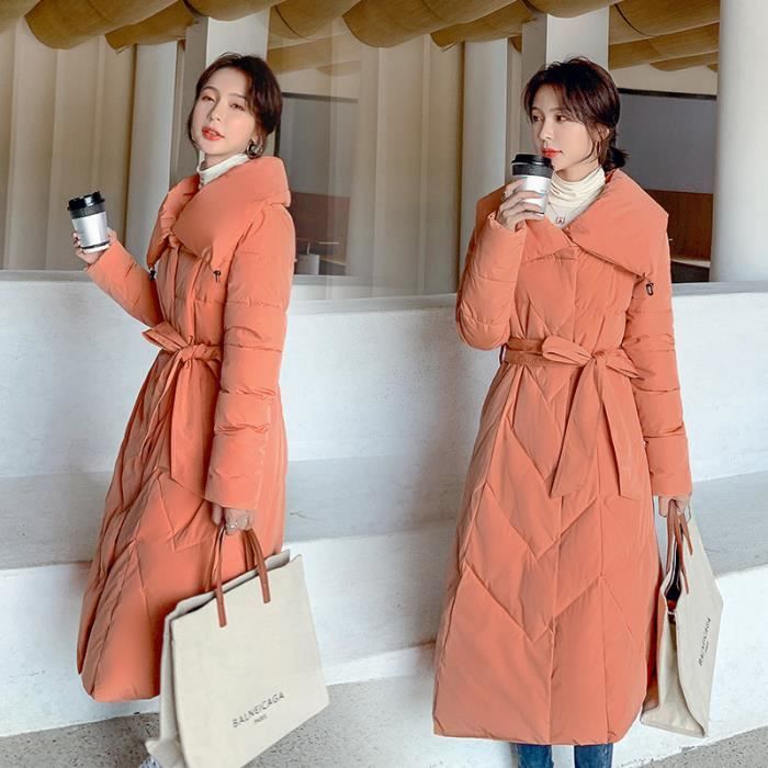 Manteau hiver femme hot sale orange