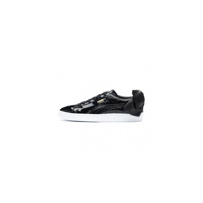 Puma suede bow on sale noir