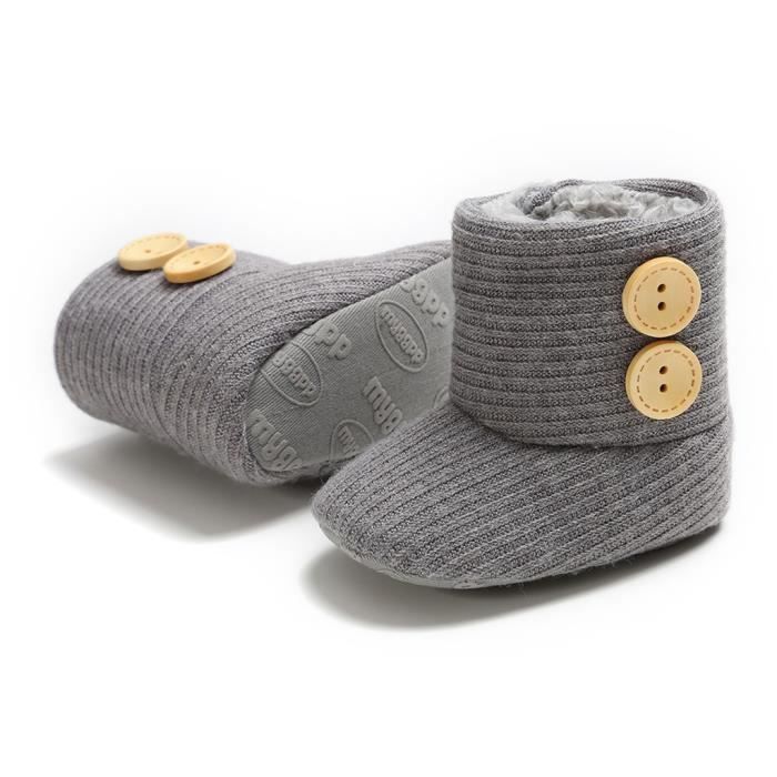 19 Chaussures Bebe Fille Garcon Slip On Solid Button Mode Enfant En Bas Age Premiere Walkers Enfants Chaussures Gris Gris Cdiscount
