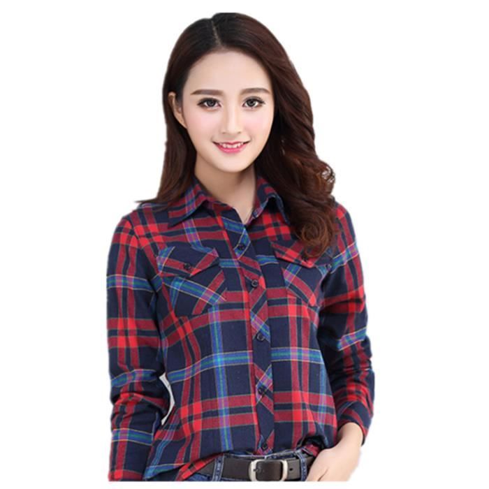 chemise a carreaux femme pas cher