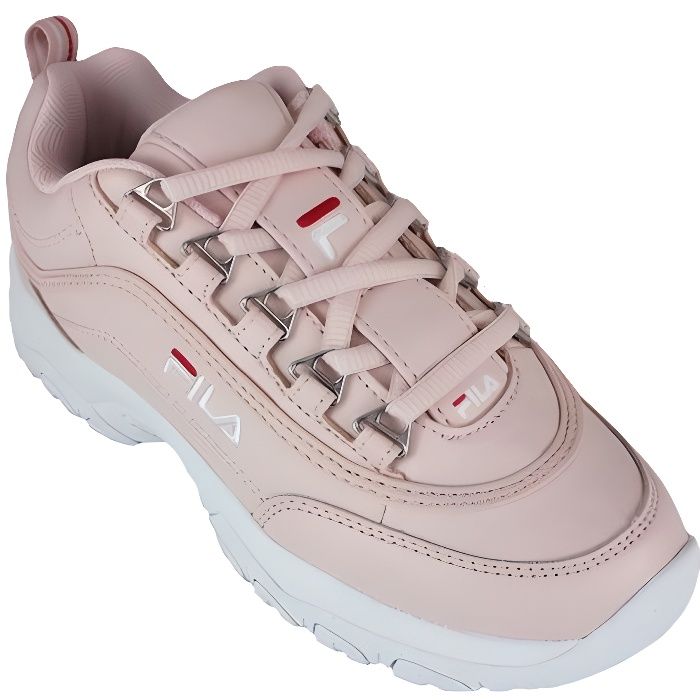 Baskets Femme FILA Strada Low Rosewater Tige Textile Lacets Talon Plat