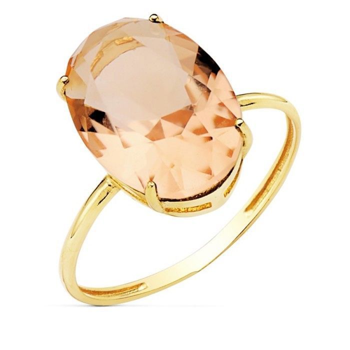 Bague Vintage DAUM NANCY "Néréide" Motif Bouton D'or - Taille 52, Occasion (pierre Dorée)