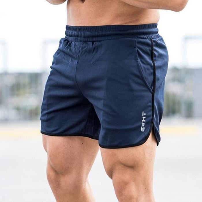 Short Shorts de sport longueur mollet pour homme s courts de marque pour gym Fitness musculation jogging ECHT navy D Blanc Cdiscount Sport