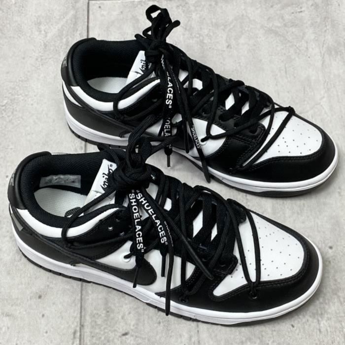 Nike Dunk Low Deconstructed Double Laces Black and white