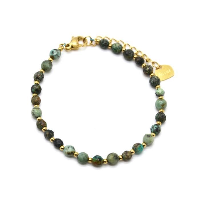 Lot De 4 Bracelets Femme Dorés Or - Zircon Et Pierres Vertes - Chaîne - Neuf Sans Emballage