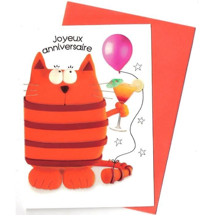 Joyeux Anniversaire Carte Double Marzipan 001 Cdiscount Beaux Arts Et Loisirs Creatifs