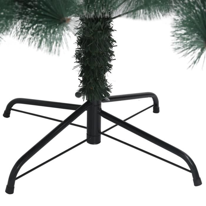 Sapin De Noël Artificiel Avec Lumières Fibre Optique - Hauteur 210 Cm, Diamètre 90 Cm - Vert, 5 Couleurs - Intérieur/Extérieur